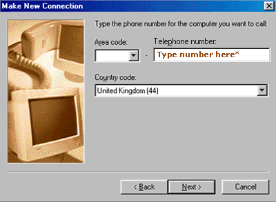 Dialup number
